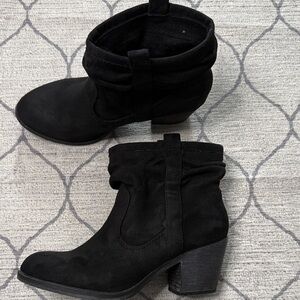Elegant Black Heeled Boots for Women
